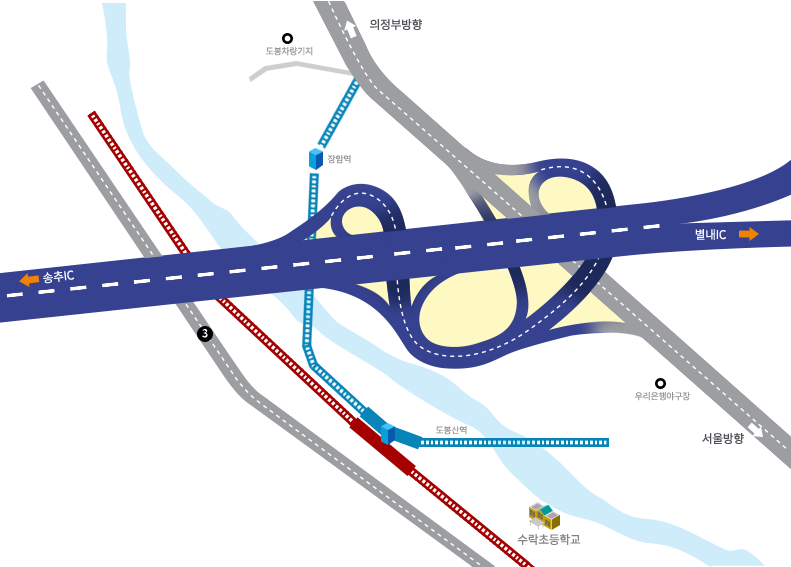 의정부영업소 연계도로안내